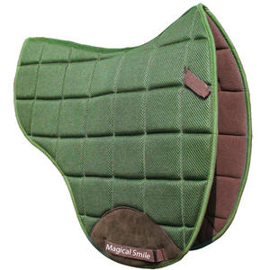 แผ่นอานม้าที่มีคุณภาพสูงแผ่นอานม้าหรูหราแผ่นรองอานม้ากระโดดสีเขียว - Product Image 1