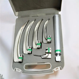 Ensemble de laryngoscope manuel en métal à fibre optique intégrée Macintosh en acier inoxydable de haute qualité - Product Image 1