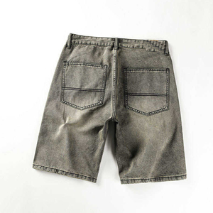 Shorts en jean Y2K personnalisés pour hommes, style streetwear, longueur genou, avec ceinture, séchage rapide, respirants, coupe ample, vente en gros OEM - Product Image 2