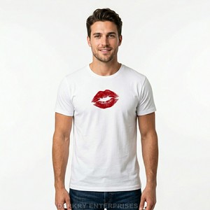 Camiseta Roja Personalizada con Logotipo para Mujer, Estampado de Letras 'Only You', Cuello Redondo de Algodón, Venta al Por Mayor Directa de Fábrica - Product Image 4