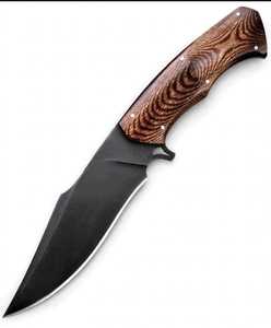 มีดทำมือใบตายสำหรับใช้งานกลางแจ้งพร้อมด้ามไม้ลายไม้ - Product Image 5