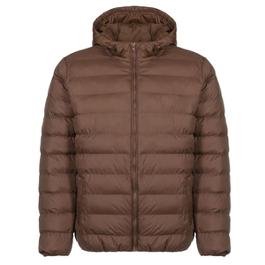 STITCH LAB Veste décontractée pour homme à capuche, col montant, couleur unie, en polyester/nylon, fermeture éclair, coupe droite, ajustement régulier - Product Image 2