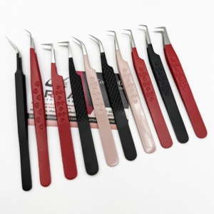 Pinzas para Extensión de Pestañas de Acero Inoxidable Sostenible, Punta Puntiaguda Probada a Mano, con Logotipo Personalizado - Product Image 5