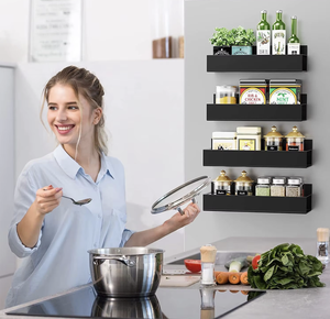 OEM/ODM Vietnam Magnetic Storage Rack – Multifunction Kitchen Refrigerator Side Hanging Organizer <b>Shelf</b> - Product Image 4
