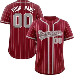 เสื้อเบสบอลระบายอากาศ แห้งเร็ว ซับเหงื่อ 100% โพลีเอสเตอร์ คอวี แขนสั้น พิมพ์ลายดิจิตอลด้านหน้าลายดาว - Product Image 6