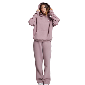 Conjunto de Sudadera con Capucha de Forro Polar Oversize de Calidad Premium para Mujer, Sudadera Casual de Invierno, Ropa de Descanso, Conjunto de Sudaderas con Capucha con Logotipo Personalizado al por Mayor - Product Image 6