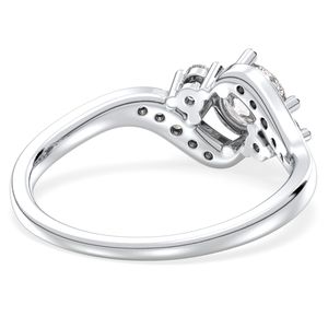 Anillo REYES Elegante de Plata de Ley 925 con Moissanita para Uso Diario, Chapado en Oro de 14K, Regalo de Cumpleaños, Joyería Fina para Mujer - Product Image 4