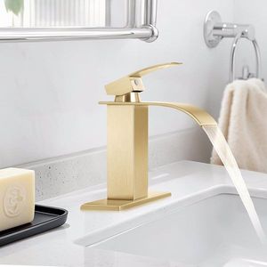 Rubinetto Bagno Monocomando con Sensore in Acciaio Inox, Rubinetto Lavabo Monoforo TP Oro Spazzolato - Non Spedibile nei Fine Settimana - Product Image 3