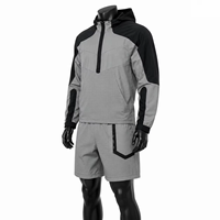 Ensemble de survêtements techniques pour hommes en tissu Ripstop, coupe-vent et short cargo, légers, pour activités de plein air, fabrication OEM