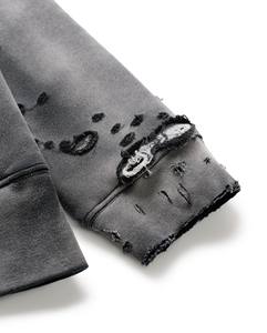 Acid Washed Distressed Hoodie Trending Custom Logo Oversized <b>Vintage</b> Streetwear Fleece <b>Sweatshirt</b> OEM Wholesale Manufacturer - Product Image 4