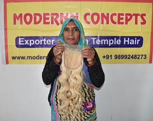 Cuticule Alignée Sans Traitement Chimique Cheveux Vierges Vendeur Bon Marché Blond Naturel 4*4 Fermeture Bodywave Temple Cheveux Humains Vietnamiens - Product Image 4