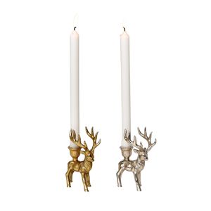 Ornement décoratif en aluminium en forme de tête de renne avec base en bois, idéal pour la décoration, les cadeaux et les accents de présentation sur étagère. - Product Image 6