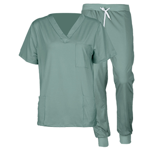 Uniformes Médicos Personalizados al por Mayor para Hombres y Mujeres, Conjuntos de Uniformes Quirúrgicos de Tela Twill con Detección de Agujas y Fusión sin Costuras para Hospitales - Product Image 1