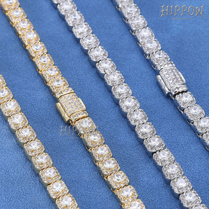 925 Silver Moissanite Tennis Bracelet Round Cut <b>Iced</b> <b>Out</b> Luxury Link Bracelet for Men and Women Premium Statement Jewellery - Product Image 5