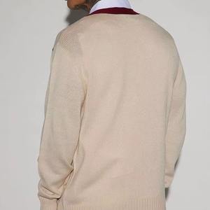 Cardigan en tricot tendance coupe ajustée, col montant, mélange de laine, chaud, pour l'hiver, avec fermeture boutonnée et manches longues - Product Image 5