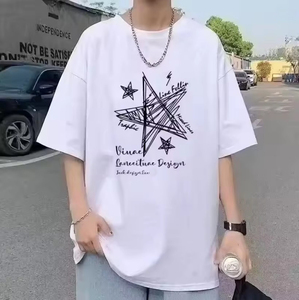 Nueva Llegada, Venta al por Mayor de Fábrica, Camisetas de Algodón 100% de Alta Calidad para Hombre, Unisex, Casuales, Transpirables, Tejidas, Talla Grande, Corte Holgado - Product Image 2