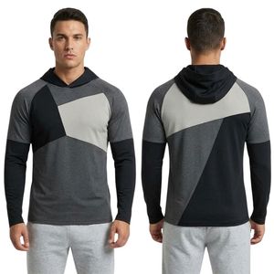 Custom Men's <b>Running</b> <b>Hoodie</b> Polyester Spandex Athletic Pullover with Lightweight Stretch Construction for Training - Product Image 3