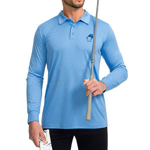 Camisetas Polo de Manga Larga para Hombre, Color Sólido, Ecológicas, Nuevo Estilo - Product Image 3