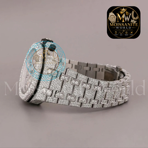 Reloj de Cuarzo Octagonal para Hombre con Moissanita, 42 mm, Cronógrafo, Esfera Analógica, Cristal de Zafiro, Cierre Desplegable, Estilo de Lujo - Product Image 2