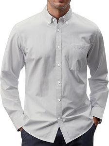 Chemise Oxford Homme Unie Décontractée à Col Boutonné Manches Longues avec Poche 2026 Premium Business Casual - Product Image 3