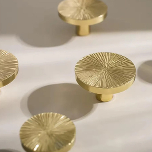 Hammered Solid Brass Cabinet Knobs Drawer & Kitchen <b>Pulls</b>, Dresser & <b>Door</b> <b>Handles</b>, Decor Cabinet Hardware - Product Image 3