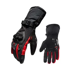 Força de equitação Motociclista Inverno Polar Inverno Térmico Motocicleta Motorbike Luvas de Couro À Prova D' Água Luvas de Melhor Qualidade Por Atacado