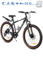 Vélo de montagne JOYKIE BAMCBASE pour homme, 24-26 pouces, acier haute résistance, 21 vitesses, freins V-Brake avant et arrière, garde-boue, jantes en alliage double, 90% SKD MTB
