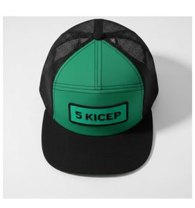Casquette de camionneur verte KICEP en tissu maillé avec patch brodé sur le devant, réglable, style urbain décontracté, unisexe, printemps-été - Product Image 4