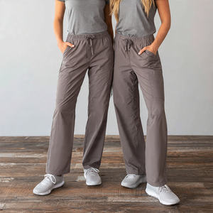 Pantalones de Trabajo de Cintura Alta y Pierna Ancha, Pantalones de Trabajo Personalizados, Uniforme Médico y de Enfermería - Product Image 6