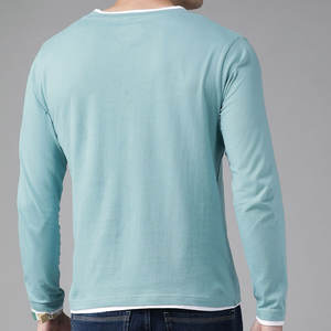 Camiseta de manga larga para hombre, diseño moderno, 100% algodón, corte holgado, cómoda, ligera, cuello redondo. - Product Image 3