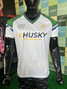 Husky Men Soccer Jersey V-Neck Short Sleeve Sublimated Polyester Moisture Wicking <b>Athletic</b> Fit Custom Team Uniform All Seasons - Product Image 2