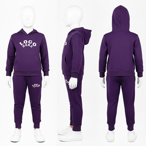 Children's Winter Plus Size Unisex <b>Black</b> Hooded Casual Breathable Lightweight Quick Dry Jogger <b>Tracksuit</b> Sets <b>Boys</b> - Product Image 5