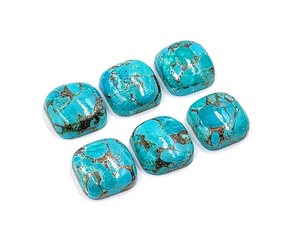 Turquesa Azul Cobre de Calidad AAA, Cabujón Cojín de 11*11 mm y 12*12 mm, Gema Natural para Joyería a Precio Mayorista - Product Image 3