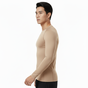Camiseta de compresión Rash Guard de manga larga con protección solar, diseño personalizado, para hombre, a un precio muy económico. - Product Image 5