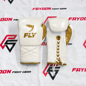 Gants de boxe personnalisés sur mesure, nouvelle conception, couleur crème dorée, en cuir, pour l'entraînement, parmi les plus vendus. - Product Image 1