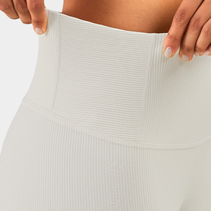 Women Yoga <b>Set</b> Seamless Crop Top High Waist Leggings Activewear Ankle-Length Pants <b>White</b> Spandex Polyester <b>2</b> <b>Piece</b> <b>Set</b> - Product Image 5