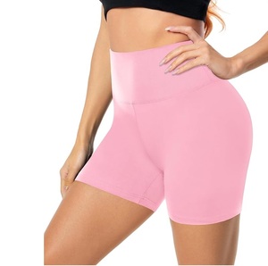 Biker Shorts Custom Logo Women's High Quality Athletic Shorts Wholesale Summer spandex 4 way stretch Shorts - Product Image 1