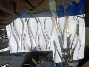 Juego de alicates de ortodoncia dental, instrumentos quirúrgicos de acero inoxidable, aparatos de ortodoncia, 11 piezas - Product Image 1