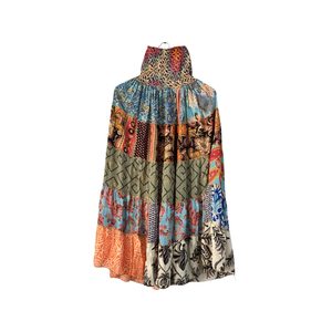 <b>Women's</b> Summer Comfortable Bohemian Style Silk Maxi Skirt Patchwork Hippie Festival <b>Dress</b> Tiered Layer <b>Long</b> Breathable Skirt - Product Image 5