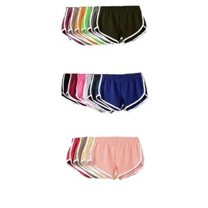 Shorts tricotés unis pour femmes, taille élastique, séchage rapide, style sportif, taille mi-haute, coupe régulière, vente en gros, fabricant OEM - Product Image 2
