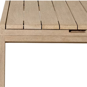 Mesa de Comedor Moderna para Exterior, de Teca Sólida, Extensible, con Listones, Diseño Elegante, Resistente a la Intemperie, Muebles de Jardín - Product Image 5
