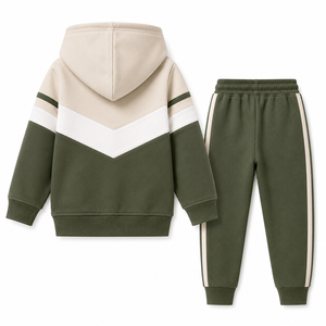 Diseño de chándal de algodón personalizado para jóvenes, ropa deportiva de invierno para la calle, traje de entrenamiento y jogging para niños - Product Image 2