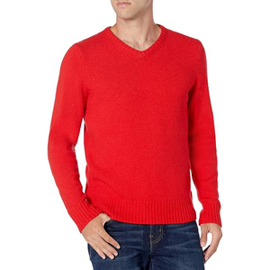 Pull classique anti-boulochage pour homme, col rond, en viscose/coton, tricot doux, essentiel pour l'hiver, décontracté, avec logo frontal - Product Image 1