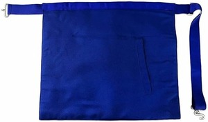 Tablier et collier de maître maçon bleus brodés à la main, taille unique, en polyester - Product Image 4