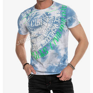 T-shirt Homme Nouvelle Collection Été Tendance Marque Tie-Dye 100% Coton Tricoté Écologique Couleur Unie Manches Courtes Coupe Classique Vente en Gros - Product Image 3