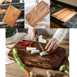 Thick Wooden Butcher Board Premium Kitchen Cutting Board for Meat Vegetables Fruit Preparation - Product Image 5