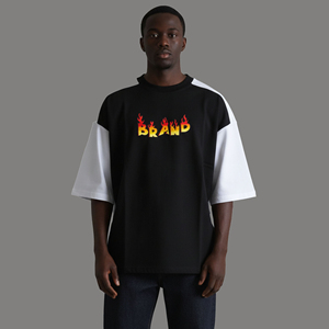 เสื้อยืดผู้ชายคุณภาพพรีเมียม ผ้าฝ้าย 100% สกรีนโลโก้ได้ตามต้องการ ทรงฮิปฮอป สวมใส่สบาย ระบายอากาศดี เป็นมิตรกับสิ่งแวดล้อม แห้งเร็ว เหมาะสำหรับฤดูร้อน - Product Image 5