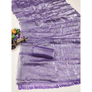 Saree traditionnel chinois de concepteur de vêtements de fête avec de belles impressions en feuille de travail - Product Image 4