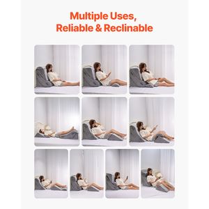 Ensemble d'oreillers orthopédiques ajustables en forme de cale, 4 pièces, support triangulaire pour les jambes, le cou, les épaules et le dos après une intervention chirurgicale - Product Image 4