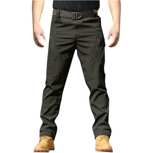 RICSA INTERNATIONAL <b>Men's</b> <b>Black</b> Polyester CE Certified Reflective <b>Work</b> <b>Pants</b> Multiple Pockets Abrasion Resistant Cargo Style Hi - Product Image 1